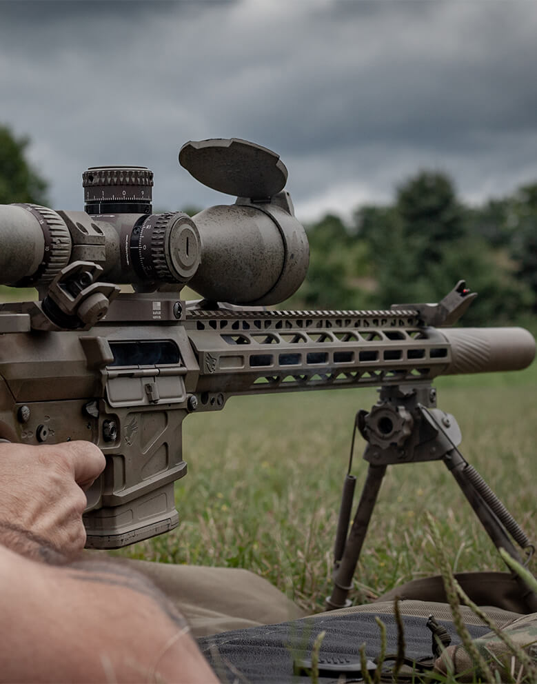 UIC-10A (AR-10) .308 / 6.5cm on tripod in field